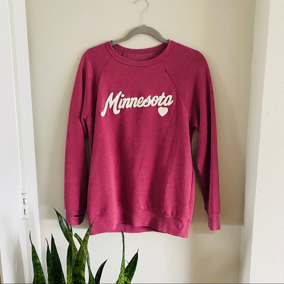 State of Mine Tops - Minnesota Burgundy Crewneck Sweater